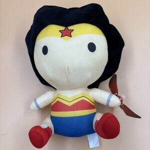 Wonder Woman Chibi Plush 13” Six Flags DC Comics Cute Superhero Stuffed Doll